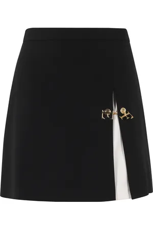 Elisabetta Franchi Rokken, Dames, Zwart, L, Polyester, Stijlvolle plooirok