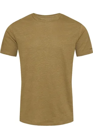 Orlebar Brown Tops, Heren, Groen, XL, Linnen, Linnen T-shirt, Slim Fit, Gemaakt in Portugal