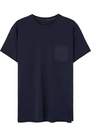 RRD Tops, Heren, Blauw, L, Navy Blauw Zak Voorkant T-shirt