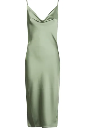 Norma Kamali Kleedjes, Dames, Groen, M, Polyester, Groene Polyester Jurk Gemaakt in China