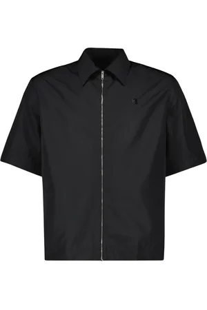 Givenchy Overhemden, Heren, Zwart, M, Polyester, Klassieke Ritsblouse 4G Zwart