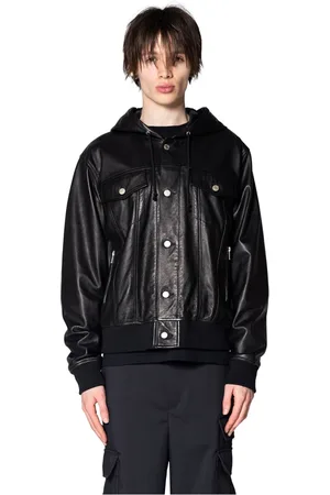 UNDERCOVER Jassen, Heren, Zwart, L, Zwarte Blouson Jas met Ritssluiting