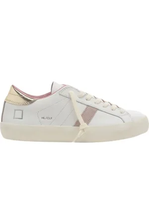 D.A.T.E. Schoenen, Dames, Wit, 36 EU, Leer, Witte Lage Top Sneakers