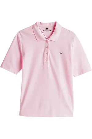 Tommy Hilfiger Tops, Dames, Roze, M, Lichtroze Piqué Polo Shirt