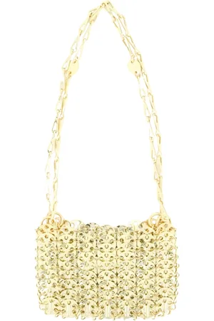 Paco rabanne Tassen, Dames, Geel, ONE Size, Iconic 1969 Gouden Nano Tas