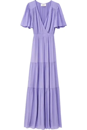 Bash Kleedjes, Dames, Paars, XS, Natalia Paarse Jurk