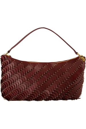 Paco rabanne Tassen, Dames, Rood, ONE Size, Leer, Bordeaux Leren Dames Accessoire