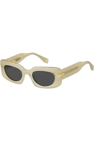 Marc Jacobs Accessoires, Dames, , ONE Size, Stijlvolle Acetaat Zonnebril met Grijze Lenzen