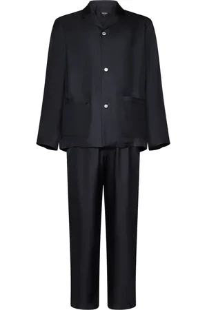 Ermenegildo Zegna Nachtkleding & Lounge, Heren, Blauw, M, Blauw Zijden Ondergoed Set