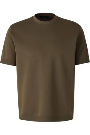 HERNO Tops, Heren, Groen, 4Xl, Katoen, Groen Jersey T-shirt met Ronde Hals