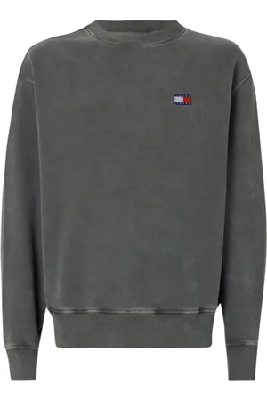 Tommy Hilfiger Sweatshirts & Hoodies, Heren, Grijs, M, Katoen, Katoen Logo Sweatshirt Lange Mouw