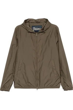 HERNO Jassen, Heren, Bruin, 3Xl, Stijlvolle capuchon polyamide jas met rits