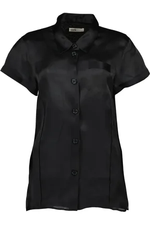 Khaite Blouses & Shirts, Dames, Zwart, M, Zwarte Zijden Keefe Shirt