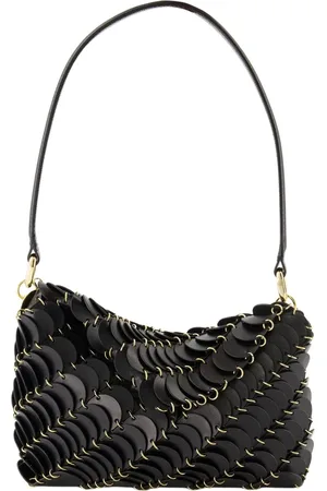 Paco rabanne Tassen, Dames, Zwart, ONE Size, Zwarte Leren Stijlvolle Damestas