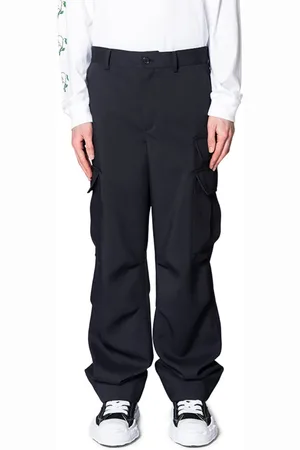 UNDERCOVER Broeken, Heren, Zwart, L, Zwarte Broek met Unieke Ontwerpelementen