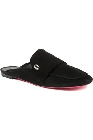DEE OCLEPPO Schoenen, Dames, Zwart, 36 EU, Suède, Suede Backless Sandalen