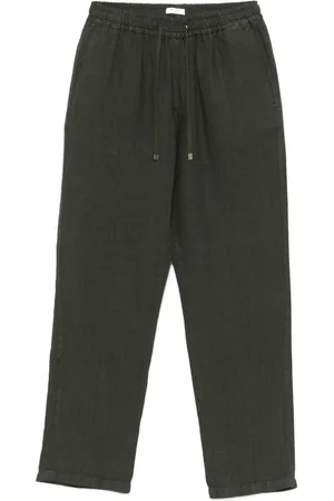 Boglioli Broeken, Heren, Groen, XL, Linnen, Bosgroene Linnen Broek