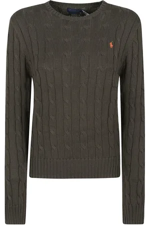 Ralph Lauren Truien, Dames, Groen, M, Canopy Olive Sweater Dameskleding