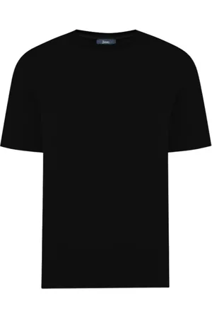 HERNO Tops, Heren, Zwart, XL, Zwart Stretch Jersey T-shirt