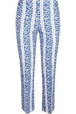 TRUE ROYAL Broeken, Dames, Blauw, S, Katoen, Katoen Elastaan Broek Gemaakt in Albanië