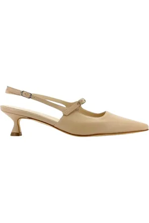 ANNA F. Schoenen, Dames, , 38 1/2 EU, Leer, Leren Slingback Schoenen