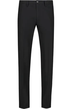 RE-HASH Broeken, Heren, Zwart, W31, Heren Chino met Omgeslagen Zoom