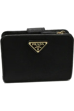 Prada Pre-owned, Dames, Zwart, ONE Size, Nylon, Pre-owned Canvas wallets