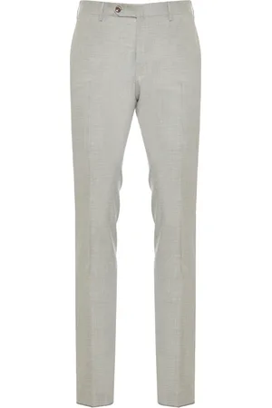 PT Torino Broeken, Heren, Grijs, 2Xl, Wol, Wollen blend broek, Italiaans ontwerp