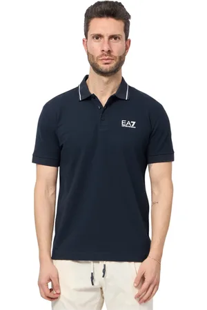 Emporio Armani Tops, Heren, Blauw, 3Xl, Katoen, Blauw Slim Fit Polo Shirt