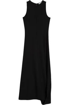 LEMAIRE Kleedjes, Dames, Zwart, M, Jurk met gedraaide zoom zonder mouwen