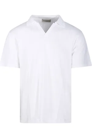 OFFICINE GENERALE Tops, Heren, Wit, L, Witte Simon Polo Shirt