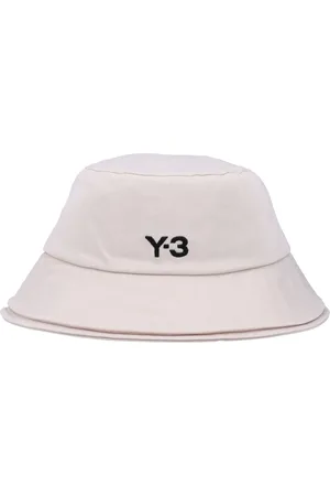 Y-3 Accessoires, unisex, Wit, M, Katoen, Dubbele emmerhoed voor stijlvolle uitstraling