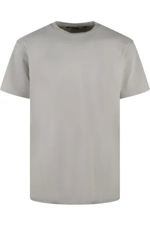 LOW BRAND Tops, Heren, Grijs, M, Katoen, Katoenen Jersey Crew Neck T-Shirt