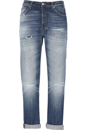 Dondup Jeans, Dames, Blauw, W26, Denim, Blauwe Denim Jeans met Vernietigde Details