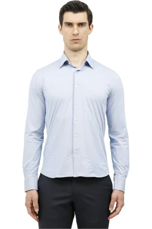 RRD Overhemden, Heren, Blauw, 2Xl, Jacquard Oxford Overhemd Micro-Patroon Stof