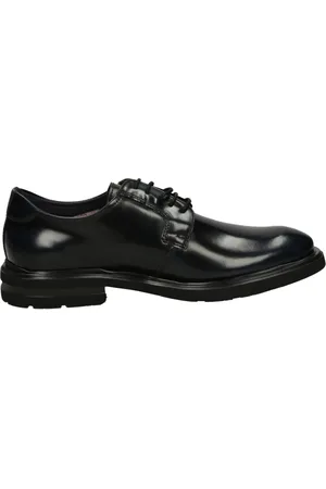 Fluchos Schoenen, Heren, Zwart, 42 EU, Leer, Elegante Belgische veterschoenen