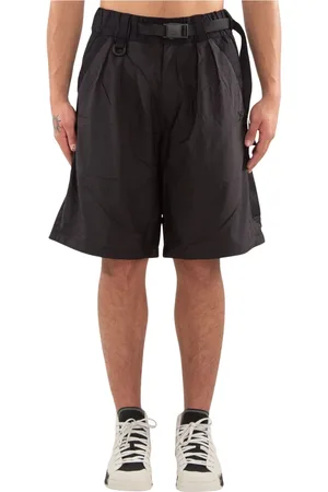 Y-3 Korte broeken, Heren, Zwart, L, Nylon, Zwarte Ultralight Nylon Shorts