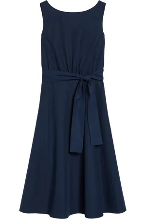 pennyblack Kleedjes, Dames, Blauw, L, Katoen, Katoenen jurk bon chic silhouet