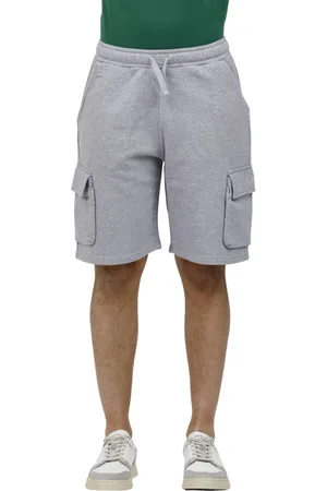 MC2 SAINT BARTH Korte broeken, Heren, Grijs, XL, Fleece Bermuda Shorts met Zakken