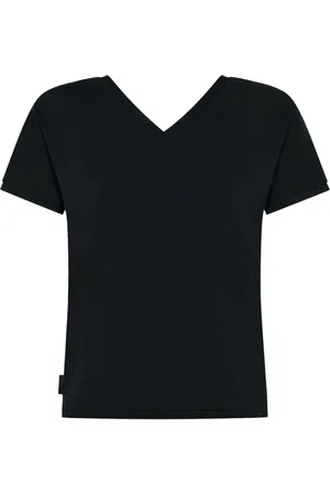 RRD Tops, Dames, Zwart, XL, Monochrome V-hals T-shirt voor vrouwen