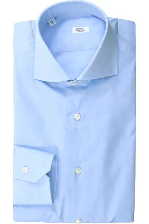 BARBA Overhemden, Heren, Blauw, M, Katoen, Formal Shirts