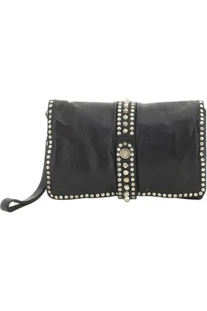 Campomaggi Tassen, Dames, Zwart, ONE Size, Klep Knoop Clutch Tas