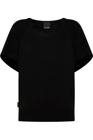 RRD Tops, Dames, Zwart, M, Zwarte Viscose T-shirt Maxell Bat