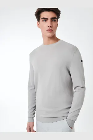 RRD Truien, Heren, Grijs, XL, Grijze Stretch Stof Crewneck Sweater