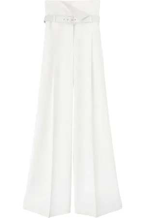 ERMANNO SCERVINO Broeken, Dames, Wit, S, Rayon, Witte Viscose Broek Licht Zacht