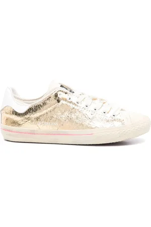 Hidnander Schoenen, Dames, Geel, 35 EU, Katoen, Starless Low Gelamineerde Sneakers