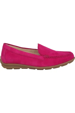 Gabor Schoenen, Dames, Roze, 43 EU, Suède, Roze Dames Loafer - Comfortabele Stijl
