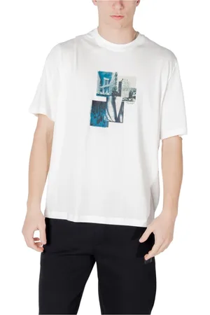Armani Exchange Tops, Heren, , XL, Katoen, Print Katoenen T-shirt