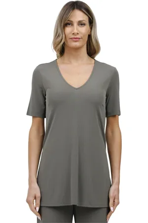 Max Mara Tops, Dames, Groen, S, Jersey T-shirt voor stijlvolle look
