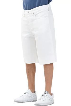 Calvin Klein Korte broeken, Heren, Wit, W36, Denim, Witte Denim Shorts Regular Fit